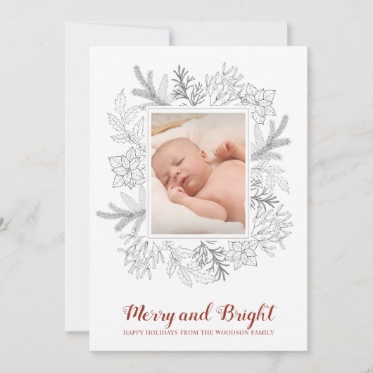 スケ素朴ッチメリーと明るいベビークリスマスカード (正面)