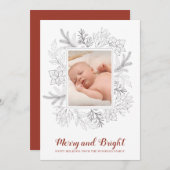 スケ素朴ッチメリーと明るいベビークリスマスカード (正面/裏面)