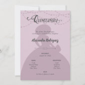 スゲレッドプラム&スチールシャーロシルエットキンセアニェラ 招待状 (正面)