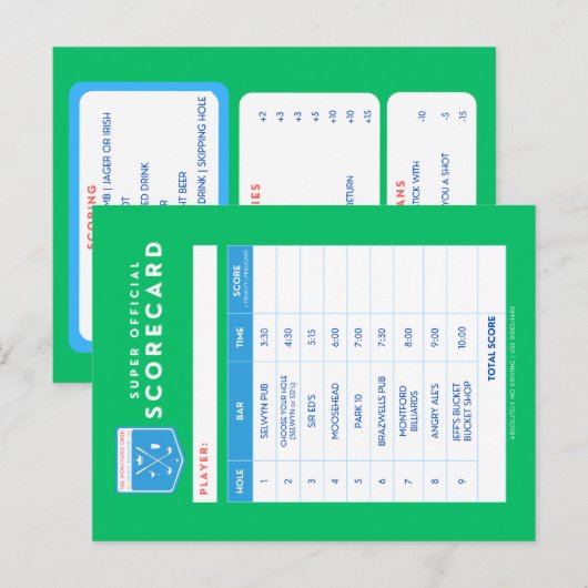 スコアカード ポストカード (正面/裏面)