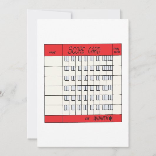スコアカード 招待状 (正面)