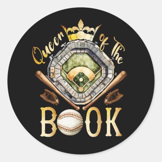 スコアキーパー野球チームスクアブッククイーン・オブ・ザ・B ラウンドシール (正面)
