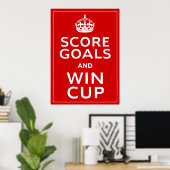 スコアゴールとWin Cup to England Footie ポスター (ホームオフィス)