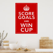 スコアゴールとWin Cup to England Footie ポスター (キッチン)