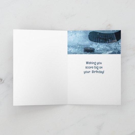 スコアビッグ誕生日アイスホッケースポーツ カード (内部)