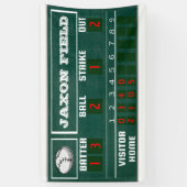 スコアボード、野球、誕生日、 横断幕 (縦)