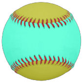 スコア金ゴールドとティール（緑がかった色）ソフトボール ソフトボール (裏面)