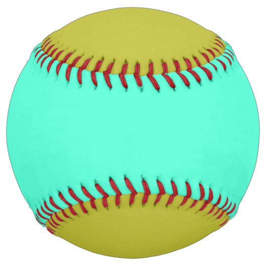 スコア金ゴールドとティール（緑がかった色）ソフトボール ソフトボール (裏面)