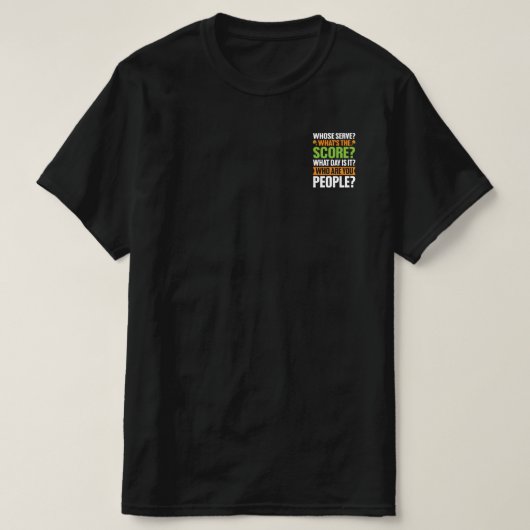 スコア ピックルボール ラバー Tシャツ (デザイン正面)