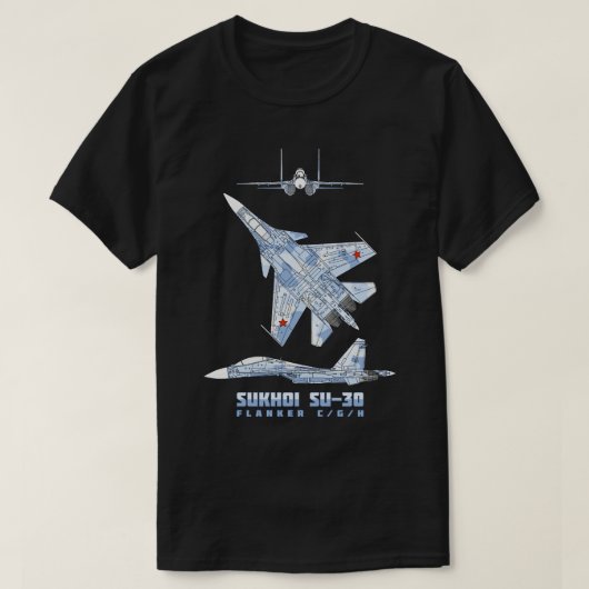 スコイSu30操縦ロシアの性すごい戦闘機プラ Tシャツ (デザイン正面)