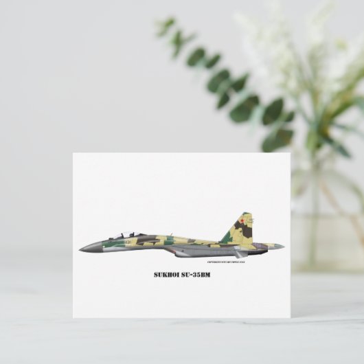 スコイSU-35BM ポストカード (スタンド正面)