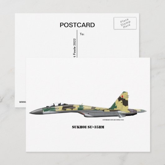 スコイSU-35BM ポストカード (正面/裏面)