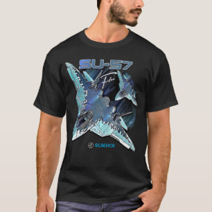 スコイSu-57ステルスマルチロール戦闘機 Tシャツ