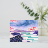 スコカラフルットランド水絵画色はがき ポストカード (スタンド正面)