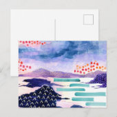 スコカラフルットランド水絵画色はがき ポストカード (正面/裏面)