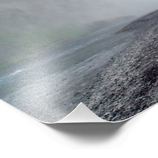 スコガフェスの滝 – アイスランド,スコガール村 フォトプリント (角)