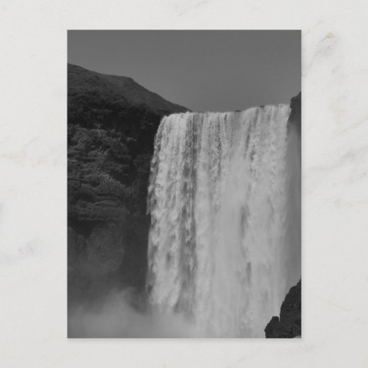 スコガフォスウォーターフォーブアイスランドハガキ ポストカード (正面)