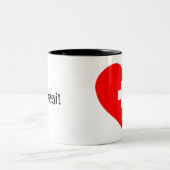 スコギ!スイスのホットチョコレートマグカップとフラグ ツートーンマグカップ (中央)