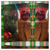 スコクムクリスマスキャビン生地 ファブリック (クローズアップ)