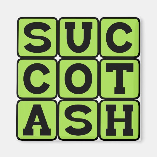 スコタシュ、耐え難いトウモロコシ、リマ豆料理 マグネット (正面)