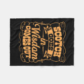 スコッおもしろいチウイスキー恋人ギフトバーボンウィスキードリ フリースブランケット (正面(横))