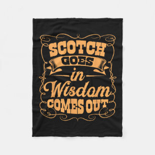 スコッおもしろいチウイスキー恋人ギフトバーボンウィスキードリ フリースブランケット