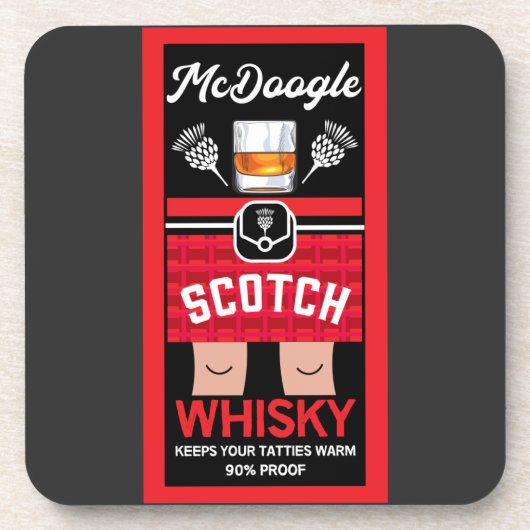 スコッおもしろいチ・ウィスキー コースター (正面)