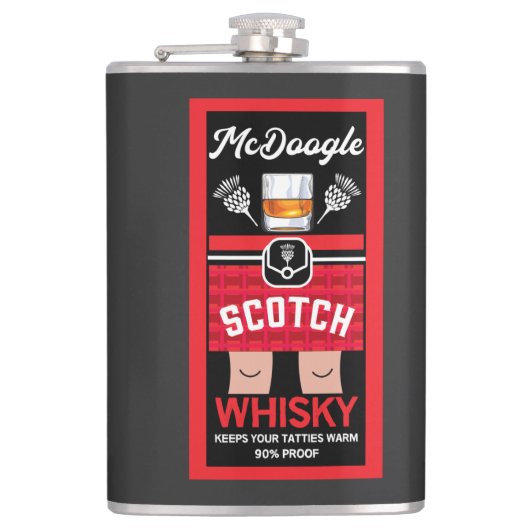 スコッおもしろいチ・ウィスキー フラスク (正面)