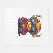 スコックールティッシュハイクラシックランドカウシャツ フリースブランケット (正面(横))