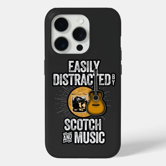 スコッチと音楽のケースメイトiPに簡単に気を取られる Case-Mate iPhoneケース (裏面)