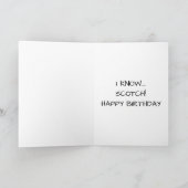 スコッチまたはホプスコッチハッピーバースデーの成人おもしろい カード (内部)