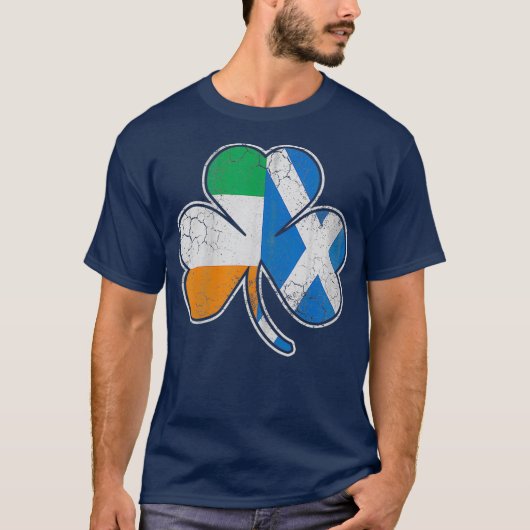 スコッチアイリッシュシャムロックスコットランドSt patricks day Tシャツ (正面)