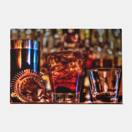 スコッチウイスキーカクテルドリンク ドアマット (正面)