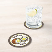 スコッチエッグUKイギリス食品ヨークシャーイングランド ラウンドペーパーコースター (インサイチュ)