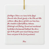 スコッチシュトゥートクランのリニトゴーパレスクリスマス セラミックオーナメント (裏面)