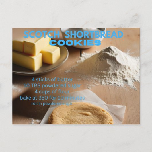 スコッチショートブレッドクッキーはがき ポストカード (正面)
