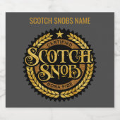 スコッチスヌブ – ウイスキーおもしろいドリンカー リキュールボトルラベル (シングルラベル)