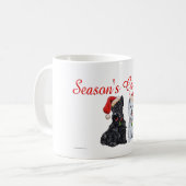 スコッチテリアとウェストハイランドホワイトテリアのマグカップ コーヒーマグカップ (正面左)