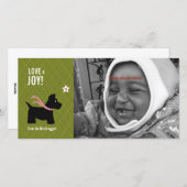 スコッチテリアのクリスマスの写真カード シーズンカード (正面/裏面)