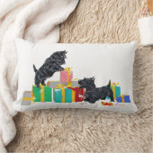 スコッチテリアのクリスマスギフトクッション ランバークッション (ブランケット)