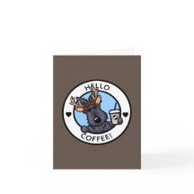 スコッチテリアのコーヒー好きクリスマスカード