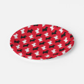 スコッチテリアのパーティーは個人化なります ペーパープレート (アングル)