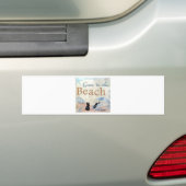 スコッチテリアのビーチ バンパーステッカー (車上)