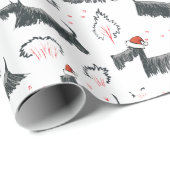 スコッチテリアの休日スコットランドテリア犬のクリスマス ラッピングペーパー (ロールコーナー)