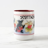 スコッチテリアの石のコーヒー・マグ ツートーンマグカップ (中央)