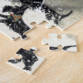 スコッチテリアのSnowfightのパズル ジグソーパズル (側面)