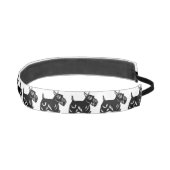 スコッチテリアは白黒伸縮性があるヘッドバンドの後をつけます アスレチックヘッドバンド (右)