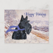 スコッチテリア冬の休暇 シーズンポストカード (正面)