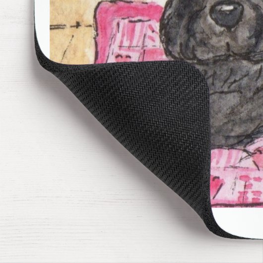 スコッチテリア犬のハートのクッションのmousepadの誕生日 マウスパッド (コーナー)