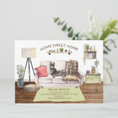 スコッチテリア犬の引っ越しお知らせ 招待状 (スタンド正面)